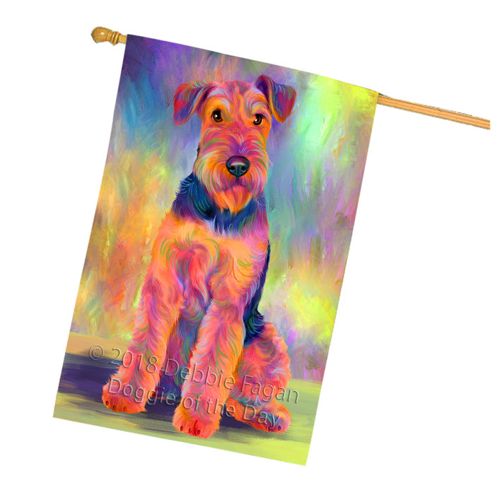 Paradise Wave Airedale Terrier Dog House Flag FLG56738