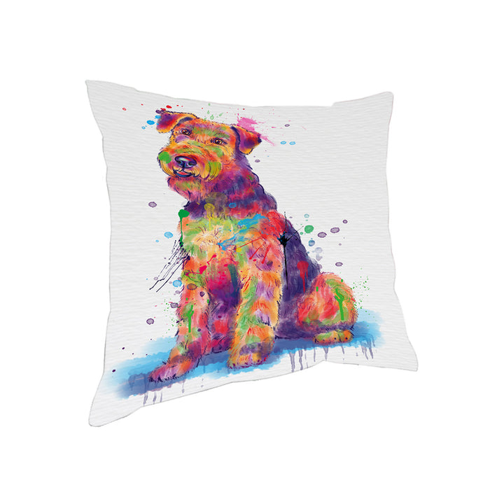 Watercolor Airedale Terrier Dog Pillow PIL83164