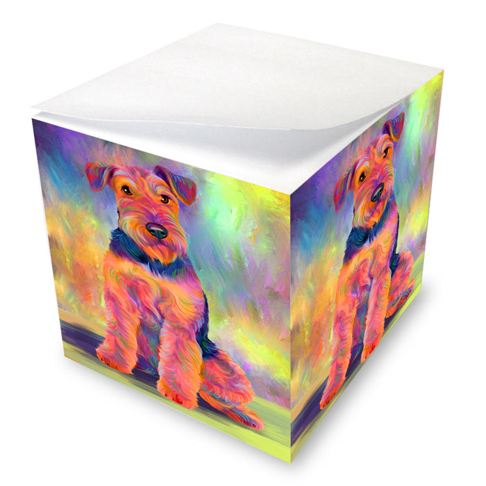 Paradise Wave Airedale Terrier Dog Note Cube NOC54126
