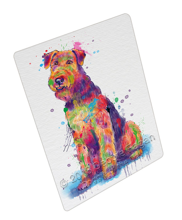 Watercolor Airdale Terrier Dog Refrigerator / Dishwasher Magnet RMAG104808