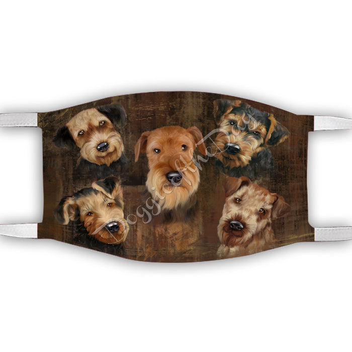 Rustic Airedale Dogs Face Mask FM50012