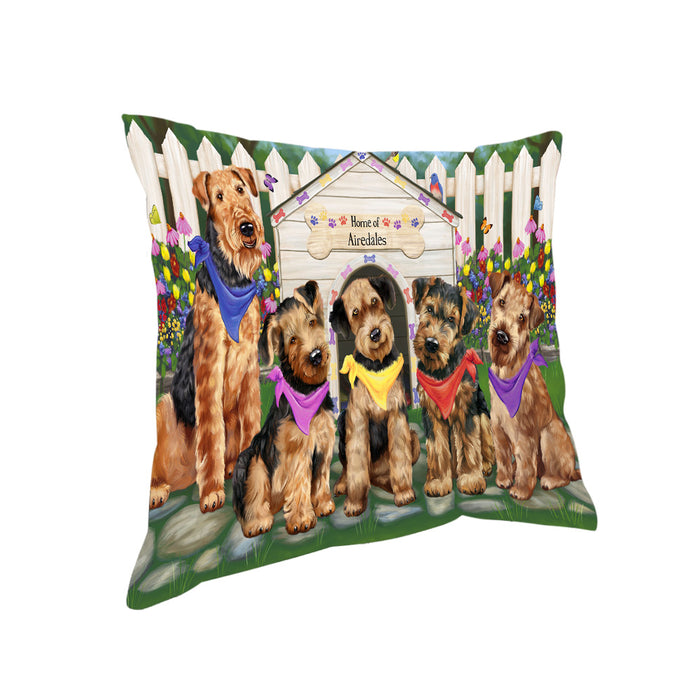Spring Dog House Airedale Terriers Dog Pillow PIL54860