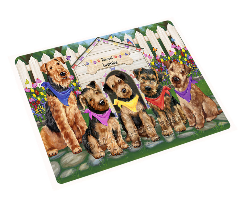 Spring Dog House Airedale Terriers Dog Large Refrigerator / Dishwasher Magnet RMAG58242