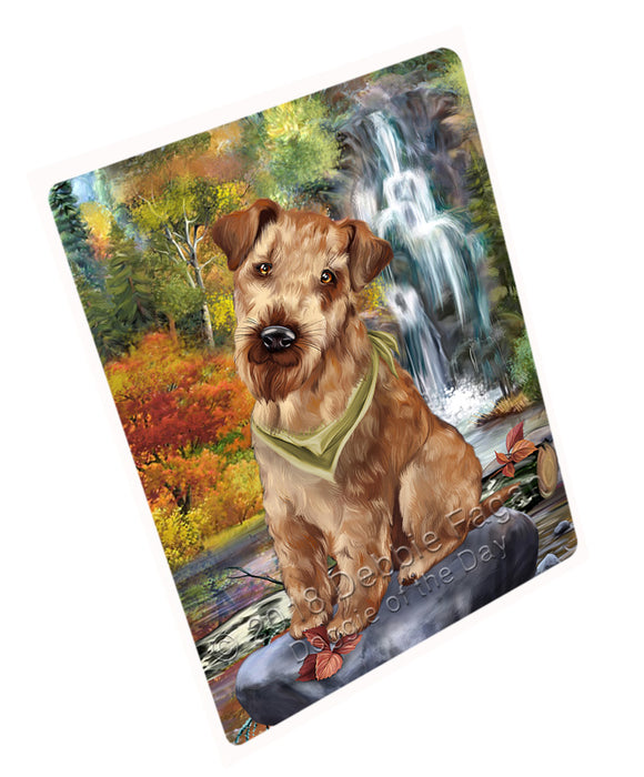Scenic Waterfall Airedale Terrier Dog Magnet Mini (3.5" x 2") MAG54453