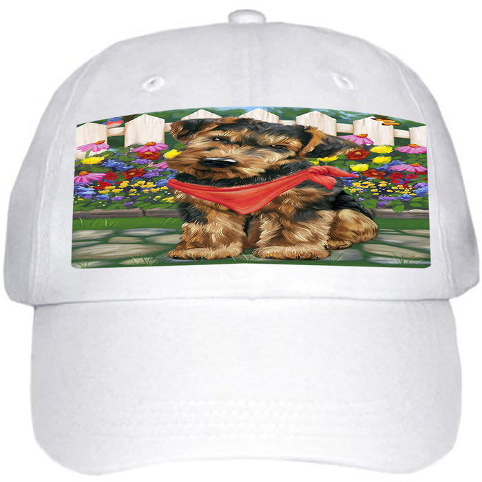 Spring Floral Airedale Terrier Dog Ball Hat Cap HAT52989