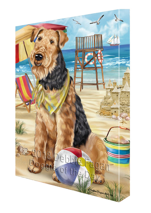 Pet Friendly Beach Airedale Terrier Dog Canvas Wall Art CVS52500