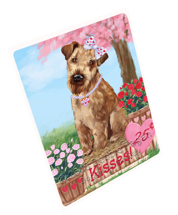 Rosie 25 Cent Kisses Airedale Terrier Dog Magnet MAG72402 (Small 5.5" x 4.25")