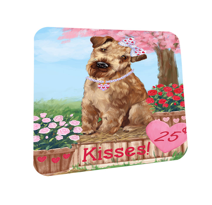 Rosie 25 Cent Kisses Airedale Terrier Dog Coasters Set of 4 CST55713