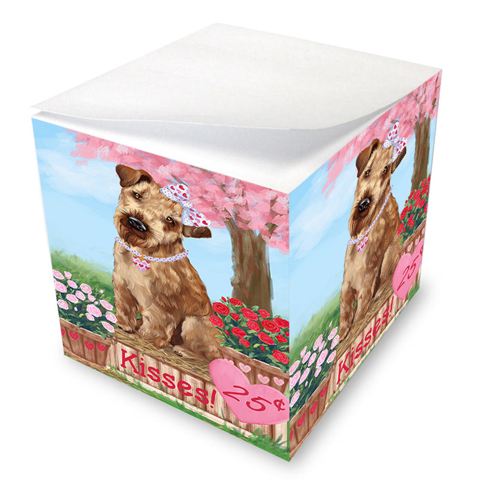 Rosie 25 Cent Kisses Airedale Terrier Dog Note Cube NOC53827