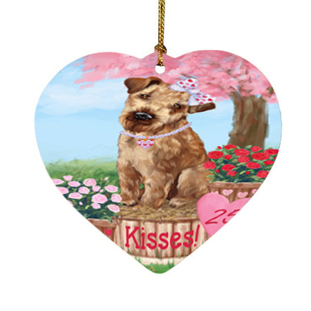 Rosie 25 Cent Kisses Airedale Terrier Dog Heart Christmas Ornament HPOR56111