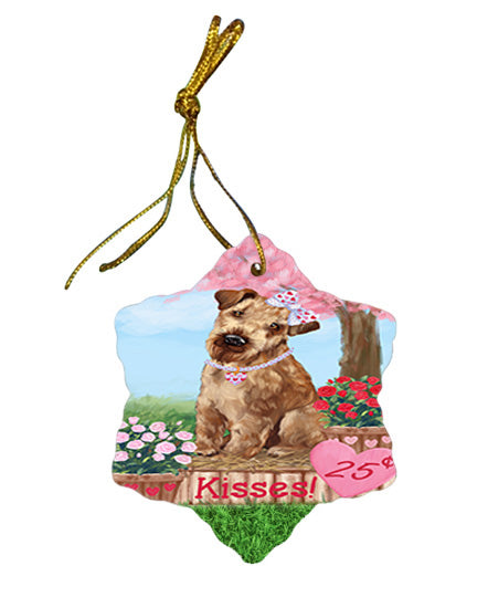 Rosie 25 Cent Kisses Airedale Terrier Dog Star Porcelain Ornament SPOR56111