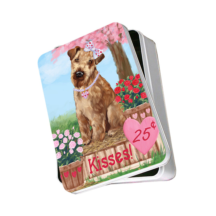 Rosie 25 Cent Kisses Airedale Terrier Dog Photo Storage Tin PITN55698