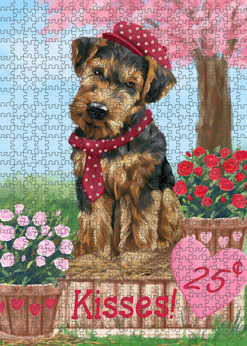 Rosie 25 Cent Kisses Airedale Terrier Dog Puzzle with Photo Tin PUZL91228