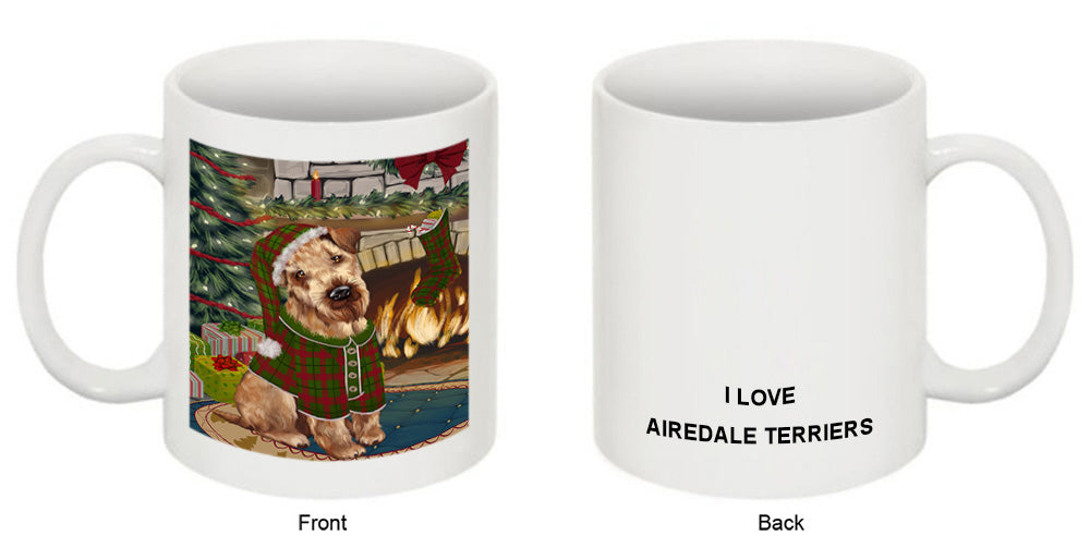 The Stocking was Hung Airedale Terrier Dog Coffee Mug MUG50547