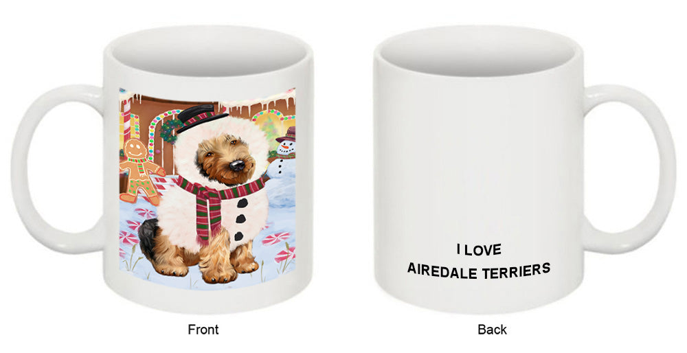 Christmas Gingerbread House Candyfest Airedale Terrier Dog Coffee Mug MUG51520