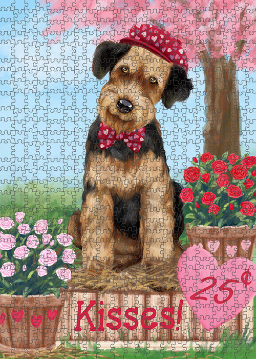 Rosie 25 Cent Kisses Airedale Terrier Dog Puzzle with Photo Tin PUZL91232