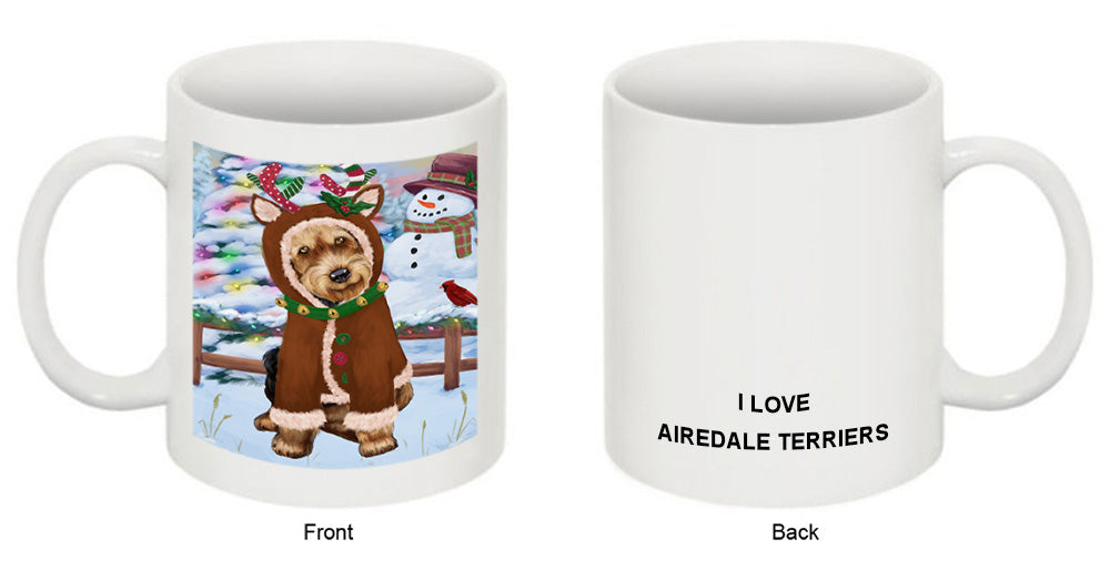 Christmas Gingerbread House Candyfest Airedale Terrier Dog Coffee Mug MUG51521