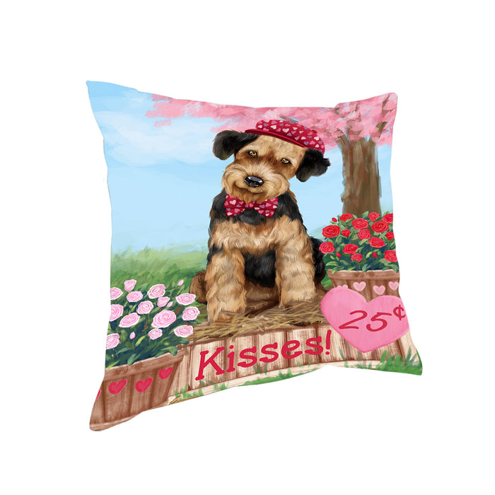 Rosie 25 Cent Kisses Airedale Terrier Dog Pillow PIL71956