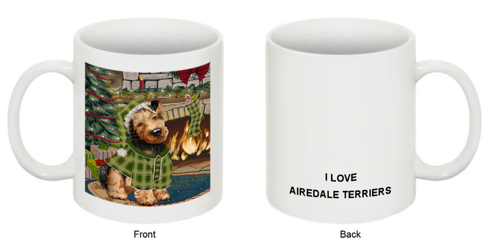 The Stocking was Hung Airedale Terrier Dog Coffee Mug MUG50549
