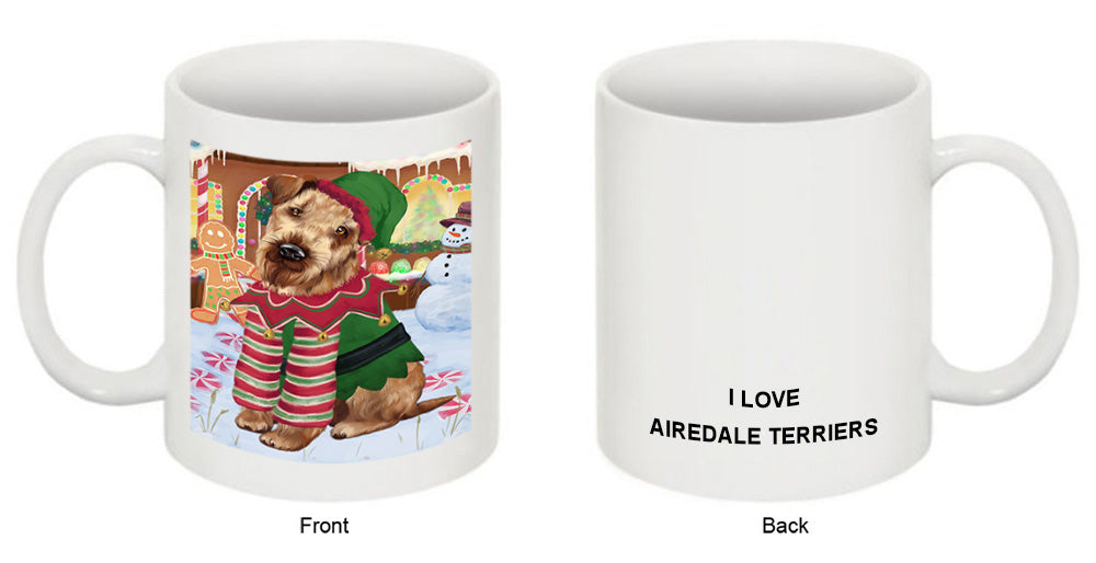 Christmas Gingerbread House Candyfest Airedale Terrier Dog Coffee Mug MUG51522