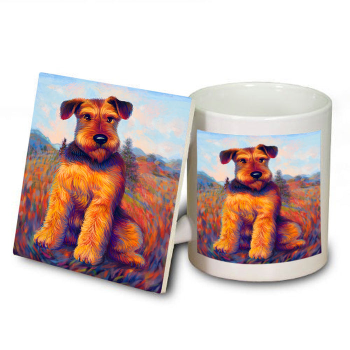 Mystic Blaze Airedale Terrier Dog Mug and Coaster Set MUC53561