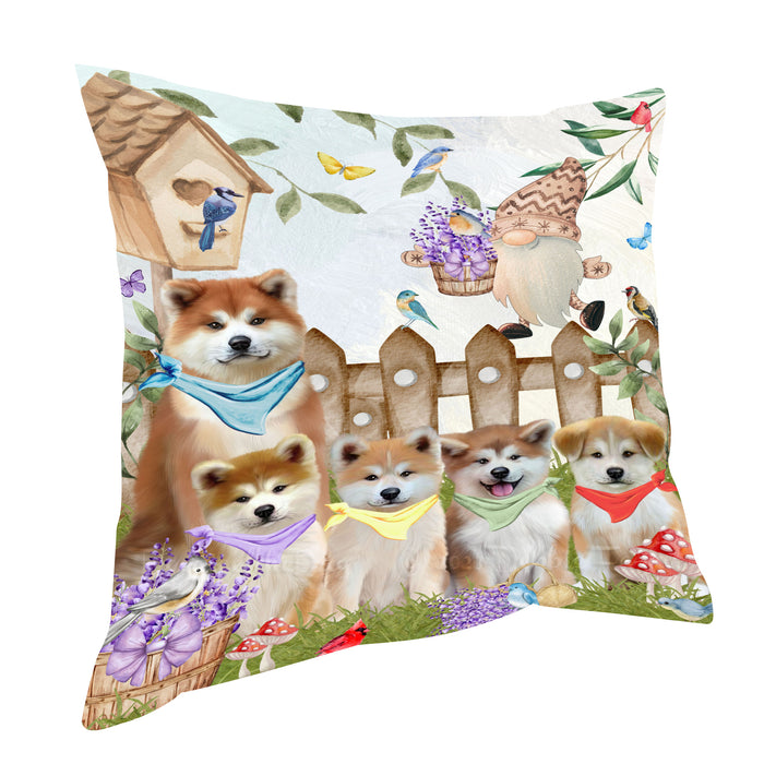 Akita Throw Pillow: Explore a Variety of Designs, Cushion Pillows for Sofa Couch Bed, Personalized, Custom, Dog Lover's Gifts