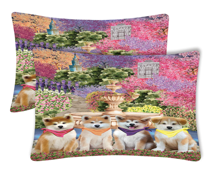 Akita Pillow Case, Standard Pillowcases Set of 2, Explore a Variety of Designs, Custom, Personalized, Pet & Dog Lovers Gifts