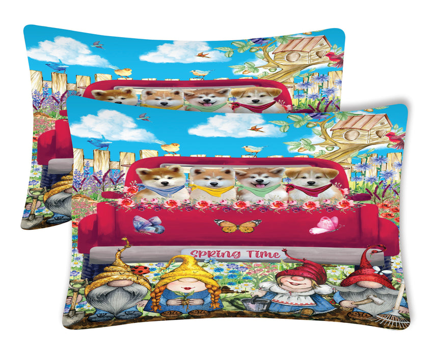 Akita Pillow Case: Explore a Variety of Personalized Designs, Custom, Soft and Cozy Pillowcases Set of 2, Pet & Dog Gifts