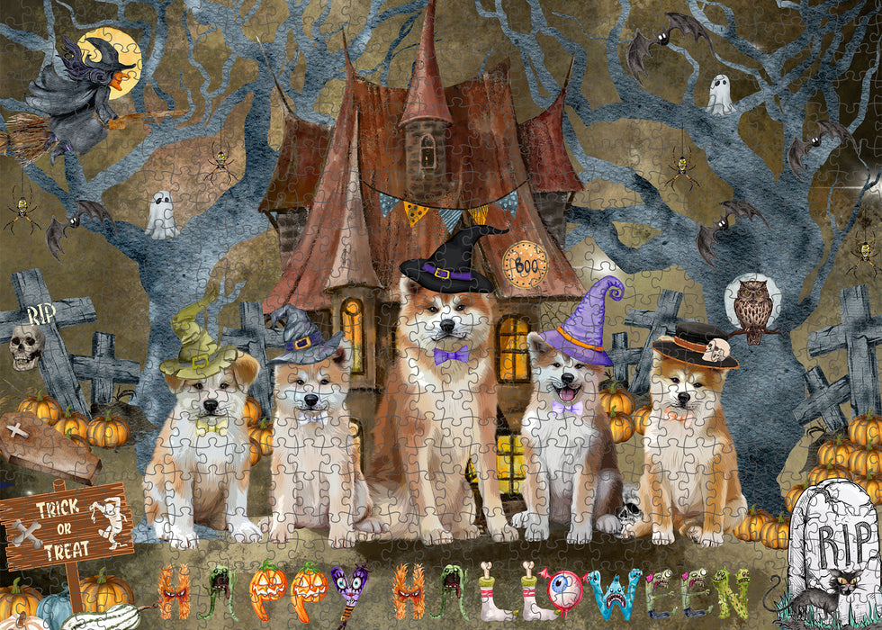 Akita Jigsaw Puzzle, Interlocking Puzzles Games for Adult, Explore a Variety of Designs, Personalized, Custom,  Gift for Pet and Dog Lovers