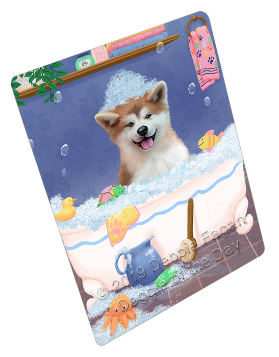 Rub A Dub Dog In A Tub Akita Dog Refrigerator / Dishwasher Magnet RMAG108672