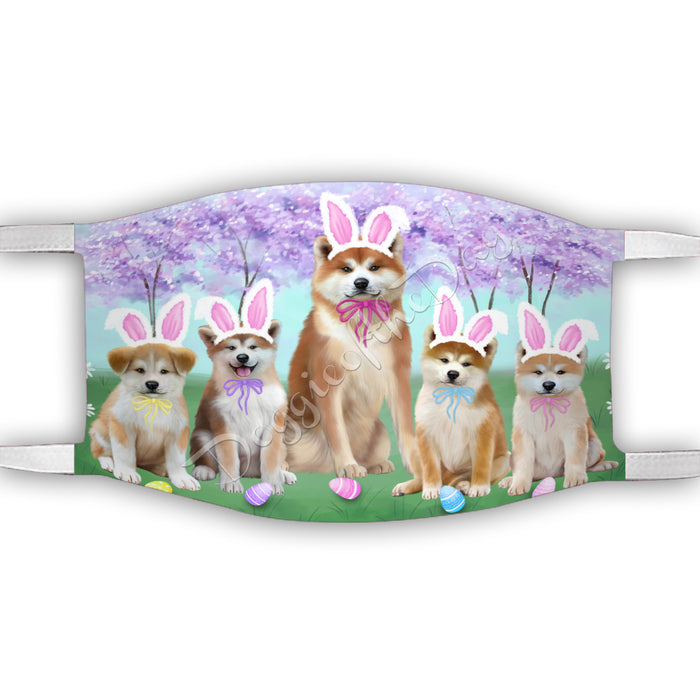 Easter Holiday Akita Dogs Face Mask FM49563