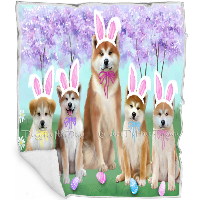 Easter Holiday Akitas Dog Blanket BLNKT131439