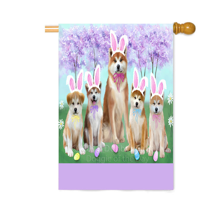 Personalized Easter Holiday Akita Dogs Custom House Flag FLG-DOTD-A58760