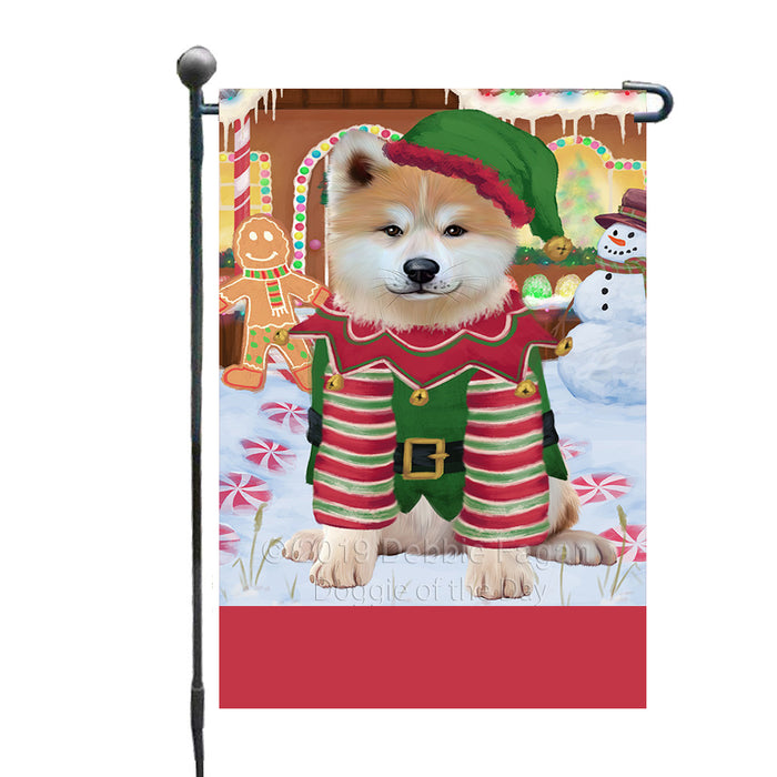 Personalized Gingerbread Candyfest Akita Dog Custom Garden Flag GFLG63889