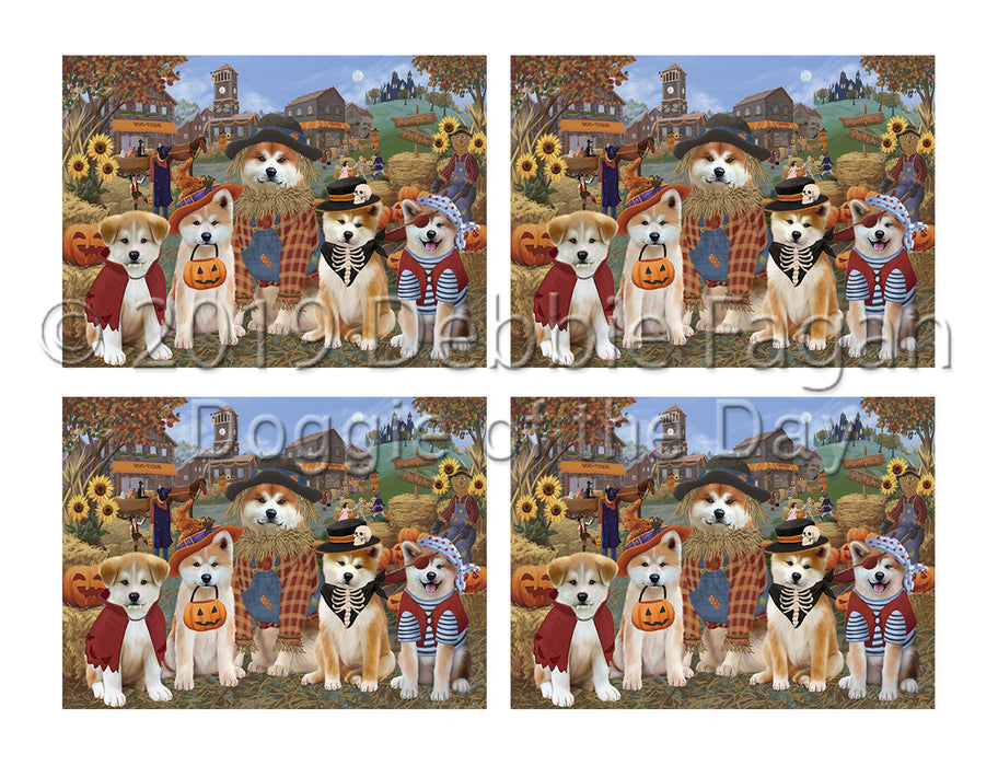 Halloween 'Round Town Akita Dogs Placemat