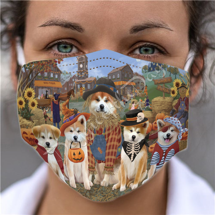 Halloween 'Round Town Akita Dogs Face Mask FM49913