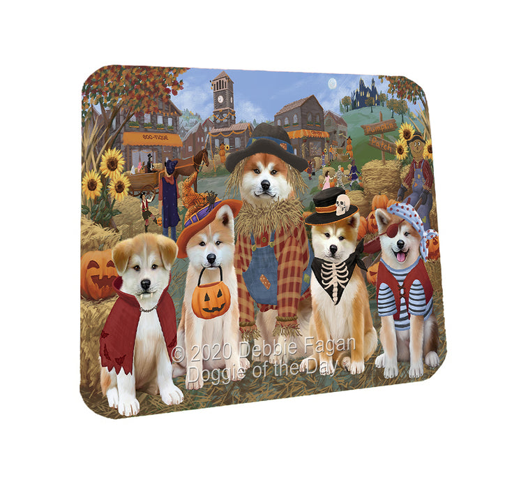 Halloween 'Round Town Akita Dogs Coasters Set of 4 CSTA57897