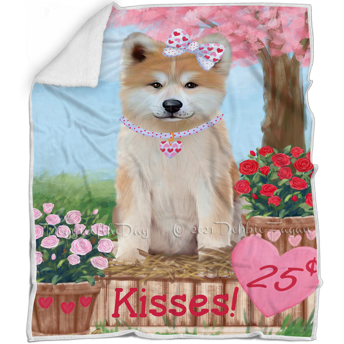 Rosie 25 Cent Kisses Akita Dog Blanket BLNKT121242