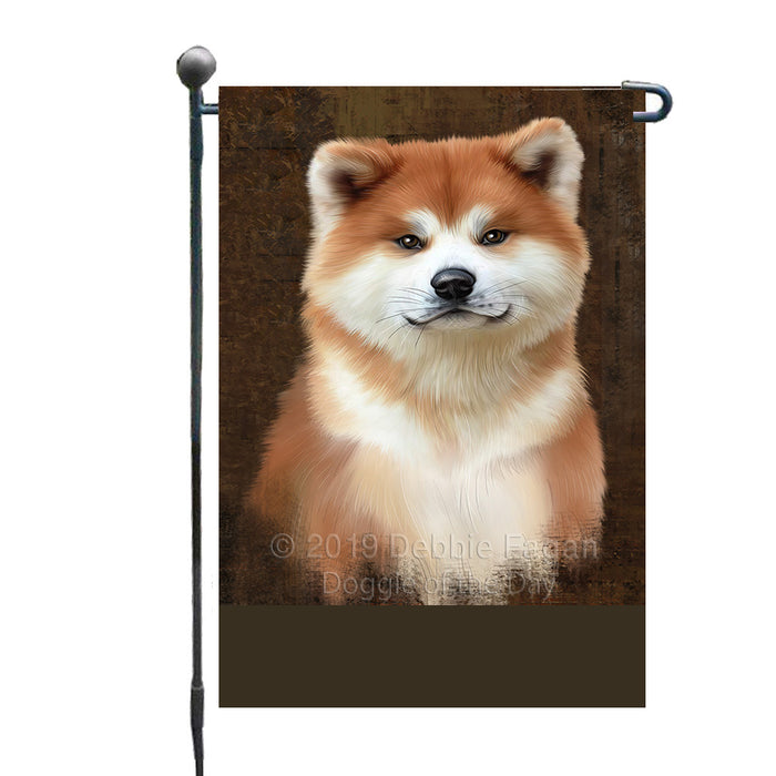 Personalized Rustic Akita Dog Custom Garden Flag GFLG63386