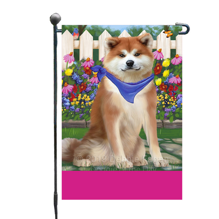 Personalized Spring Floral Akita Dog Custom Garden Flags GFLG-DOTD-A62694