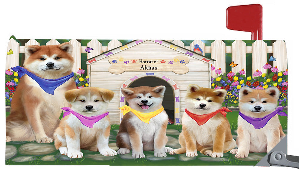 Spring Dog House Akita Dogs Magnetic Mailbox Cover MBC48606