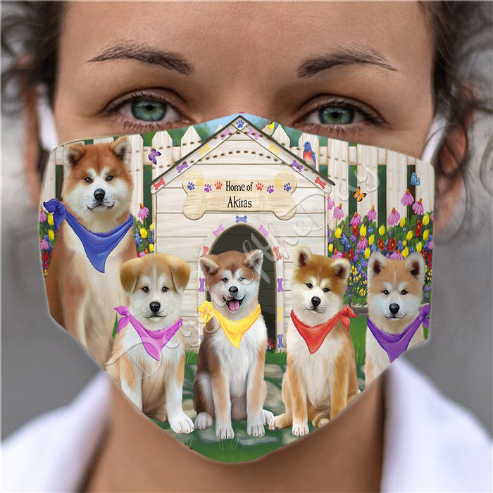 Spring Dog House Akita Dogs Face Mask FM48758