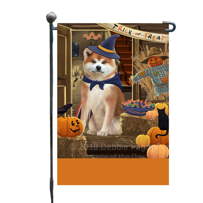 Personalized Enter at Own Risk Trick or Treat Halloween Akita Dog Custom Garden Flags GFLG-DOTD-A59409