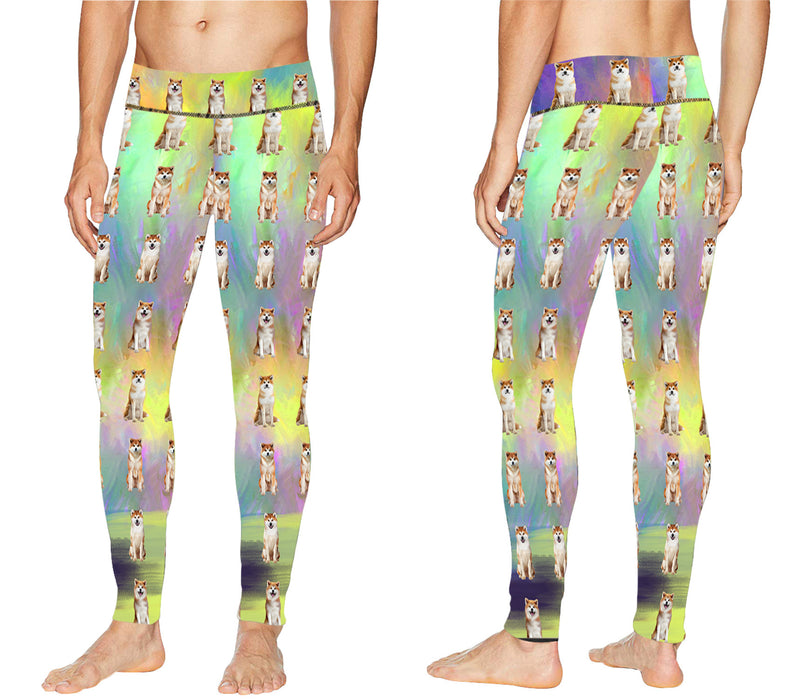 Paradise Wave Akita Dogs All Over Print Meggings