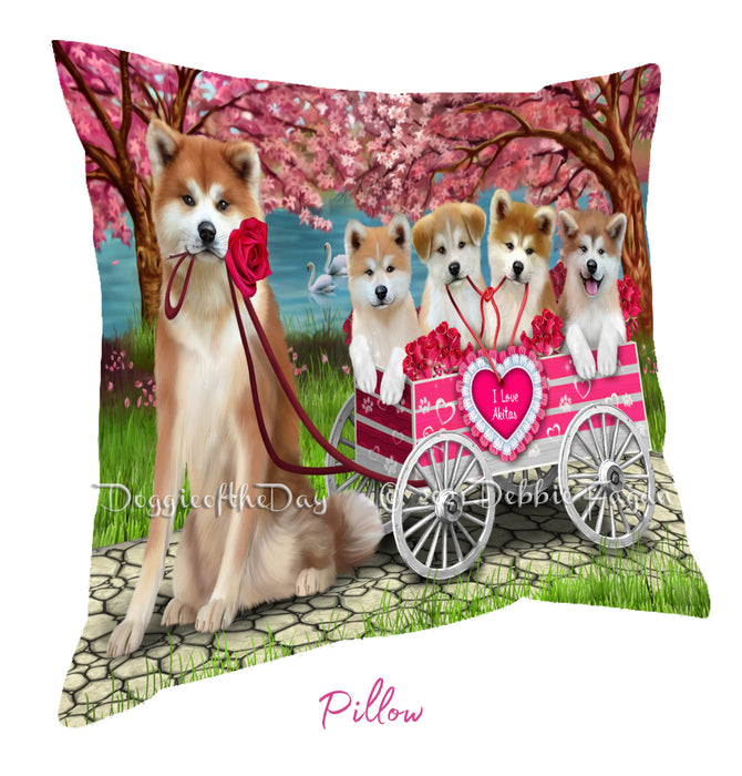 Mother's Day Gift Basket Akita Dogs Blanket, Pillow, Coasters, Magnet, Coffee Mug and Ornament