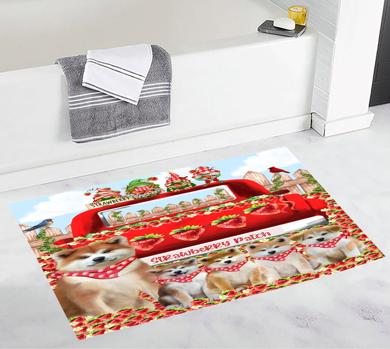 Akita Bath Mat: Explore a Variety of Designs, Custom, Personalized, Anti-Slip Bathroom Rug Mats, Gift for Dog and Pet Lovers