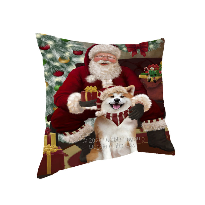 Santa's Christmas Surprise Akita Dog Pillow PIL87056