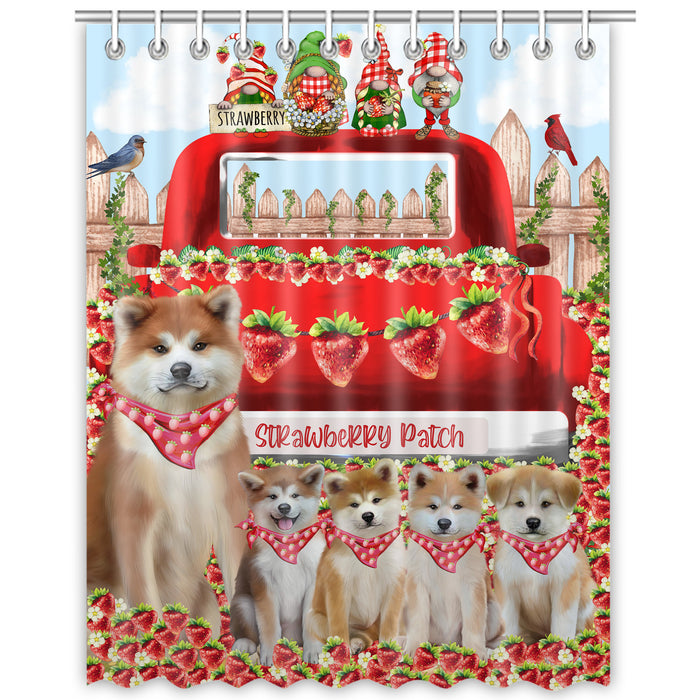 Akita Shower Curtain, Personalized Bathtub Curtains for Bathroom Decor with Hooks, Explore a Variety of Designs, Custom, Pet Gift for Dog Lovers