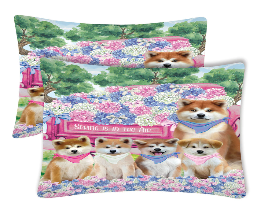 Akita Pillow Case with a Variety of Designs, Custom, Personalized, Super Soft Pillowcases Set of 2, Dog and Pet Lovers Gifts