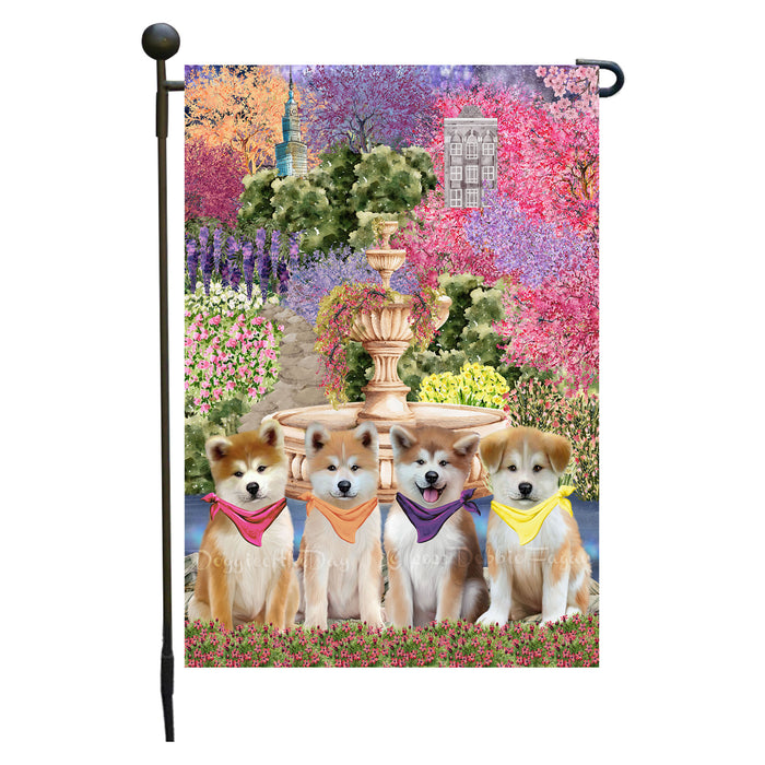 Akita Dogs Garden Flag: Explore a Variety of Designs, Weather Resistant, Double-Sided, Custom, Personalized, Outside Garden Yard Decor, Flags for Dog and Pet Lovers